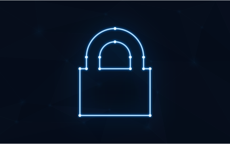 Free padlock neon cybersecurity vector